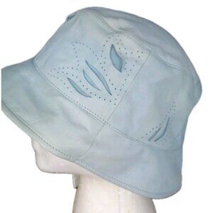NEW / L/XL (7 1/2 - 8) Armani Exchange Sky Blue Diecut  Bucket Hat, Cap